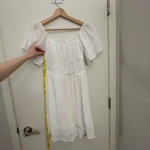 Altard State White Dress Two Way Sleeves